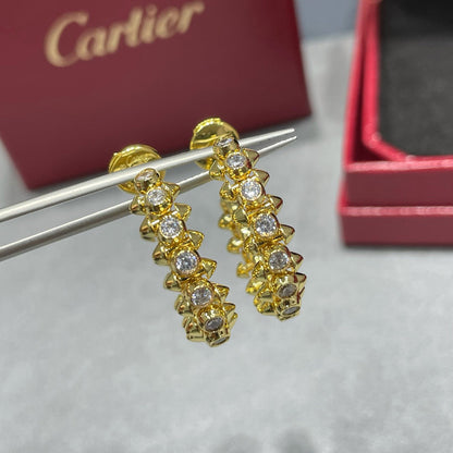[ElanLuxe Jewelry]CLASH FULL DIAMOND MEDIUM EARRINGS