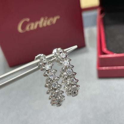 [ElanLuxe Jewelry]CLASH FULL DIAMOND MEDIUM EARRINGS