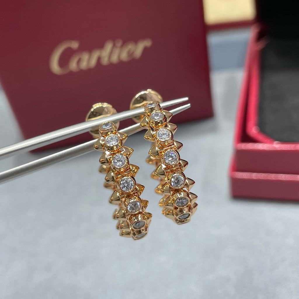 [ElanLuxe Jewelry]CLASH FULL DIAMOND MEDIUM EARRINGS