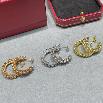 [ElanLuxe Jewelry]CLASH FULL DIAMOND MEDIUM EARRINGS