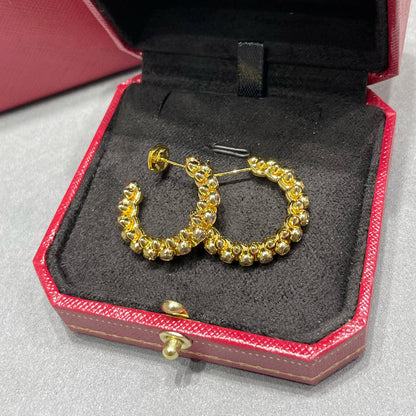 [ElanLuxe Jewelry]CLASH FULL DIAMOND MEDIUM EARRINGS