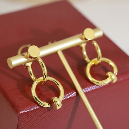 [ElanLuxe Jewelry]JUSTE NO DIAMOND DOUBLE EARRINGS