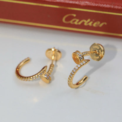 [ElanLuxe Jewelry]JUSTE FULL DIAMOND DOUBLE EARRINGS