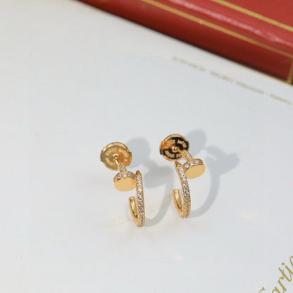 [ElanLuxe Jewelry]JUSTE FULL DIAMOND DOUBLE EARRINGS