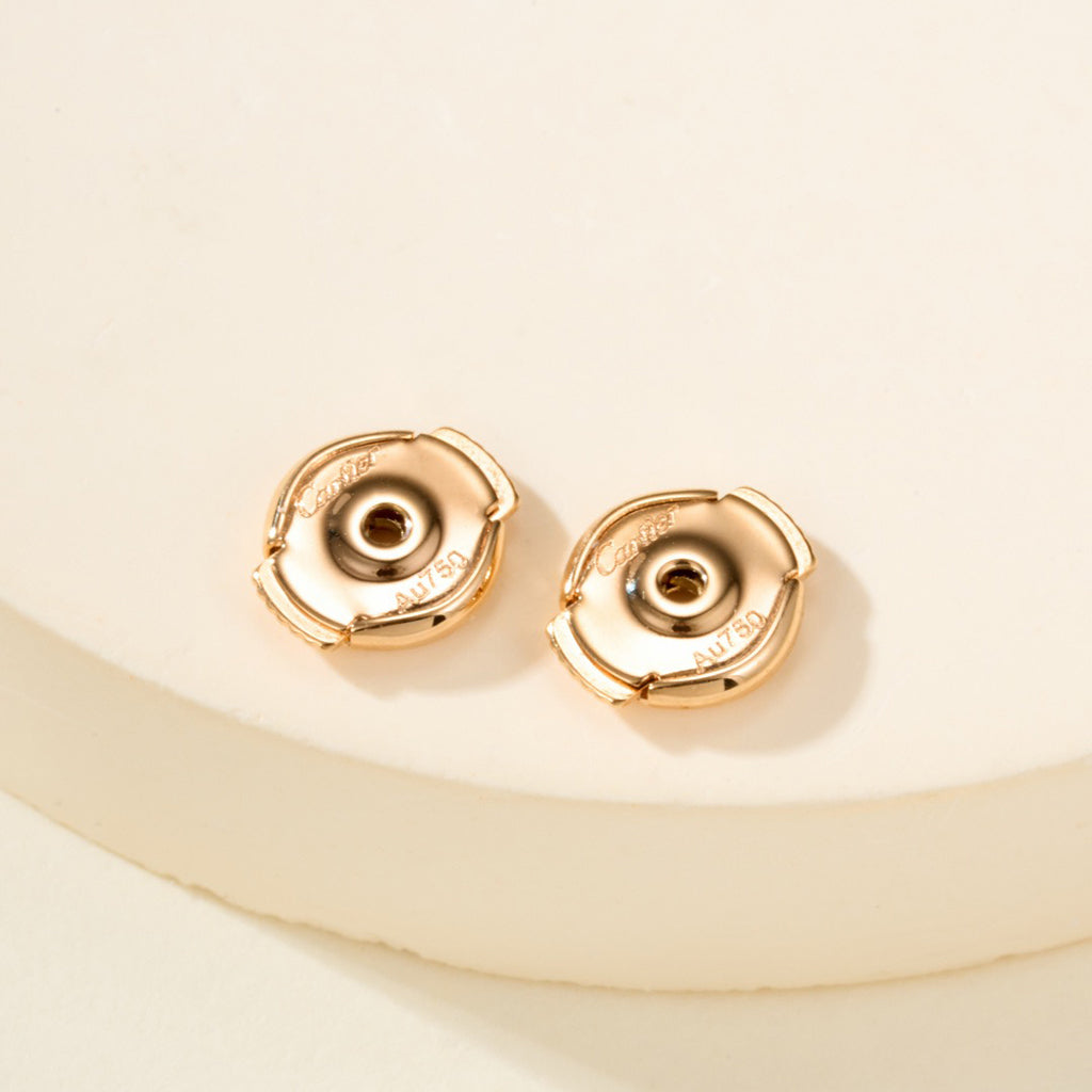 [ElanLuxe Jewelry]JUSTE HALF DIAMOND DOUBLE EARRINGS