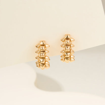 [ElanLuxe Jewelry]CLASH MINI HOOP EARRINGS
