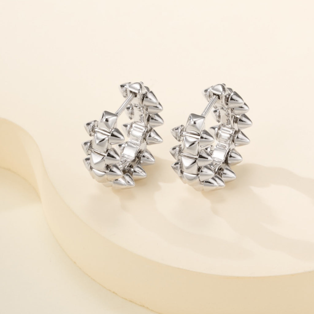 [ElanLuxe Jewelry]CLASH MINI HOOP EARRINGS