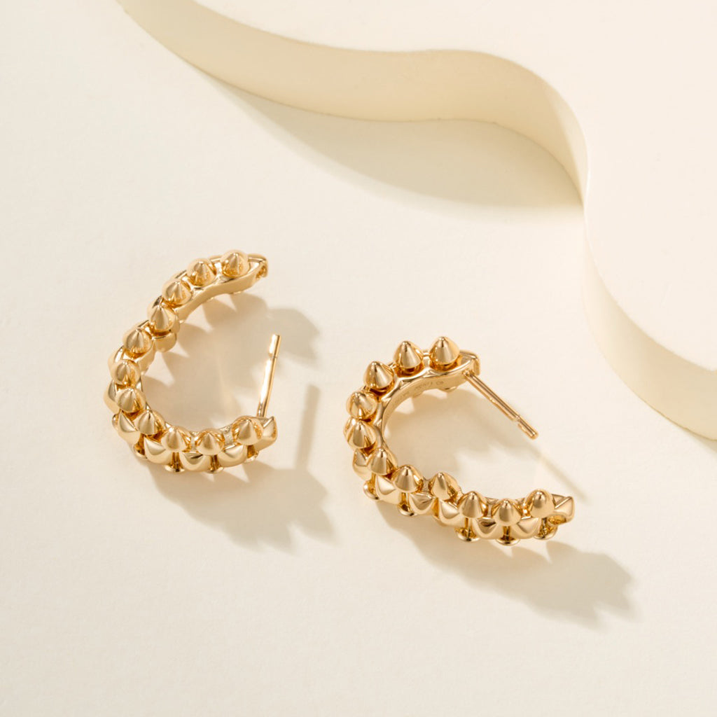 [ElanLuxe Jewelry]CLASH MINI HOOP EARRINGS
