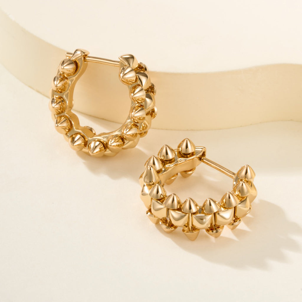 [ElanLuxe Jewelry]CLASH MINI HOOP EARRINGS