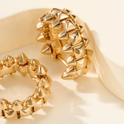 [ElanLuxe Jewelry]CLASH MINI HOOP EARRINGS