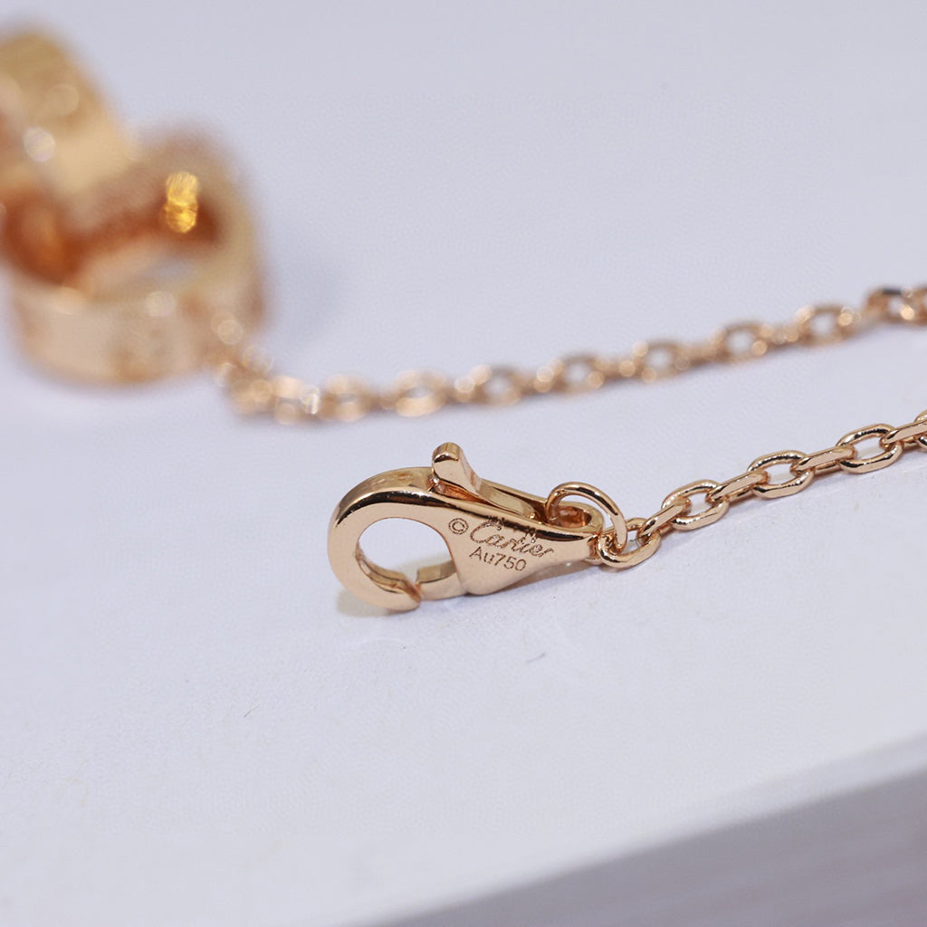 [ElanLuxe Jewelry]LOVE DOUBLE RING NECKLACE