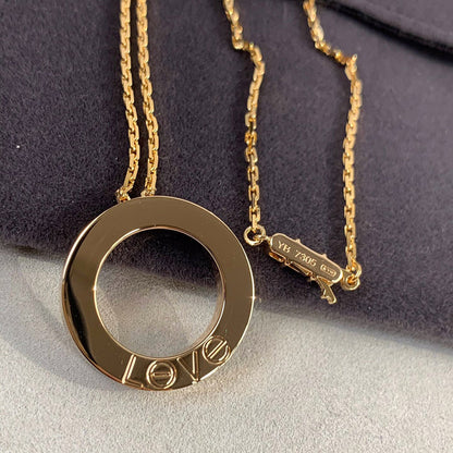 [ElanLuxe Jewelry]LOVE NECKLACE 16MM 3 DIAMONDS