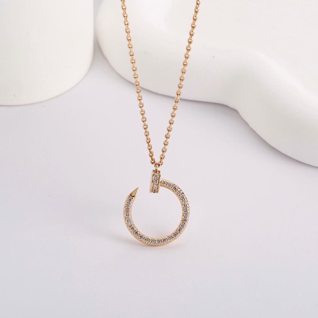 [ElanLuxe Jewelry]JUSTE NECKLACE FULL DIAMOND