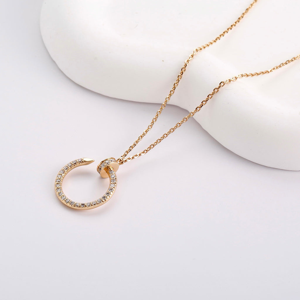 [ElanLuxe Jewelry]JUSTE NECKLACE FULL DIAMOND