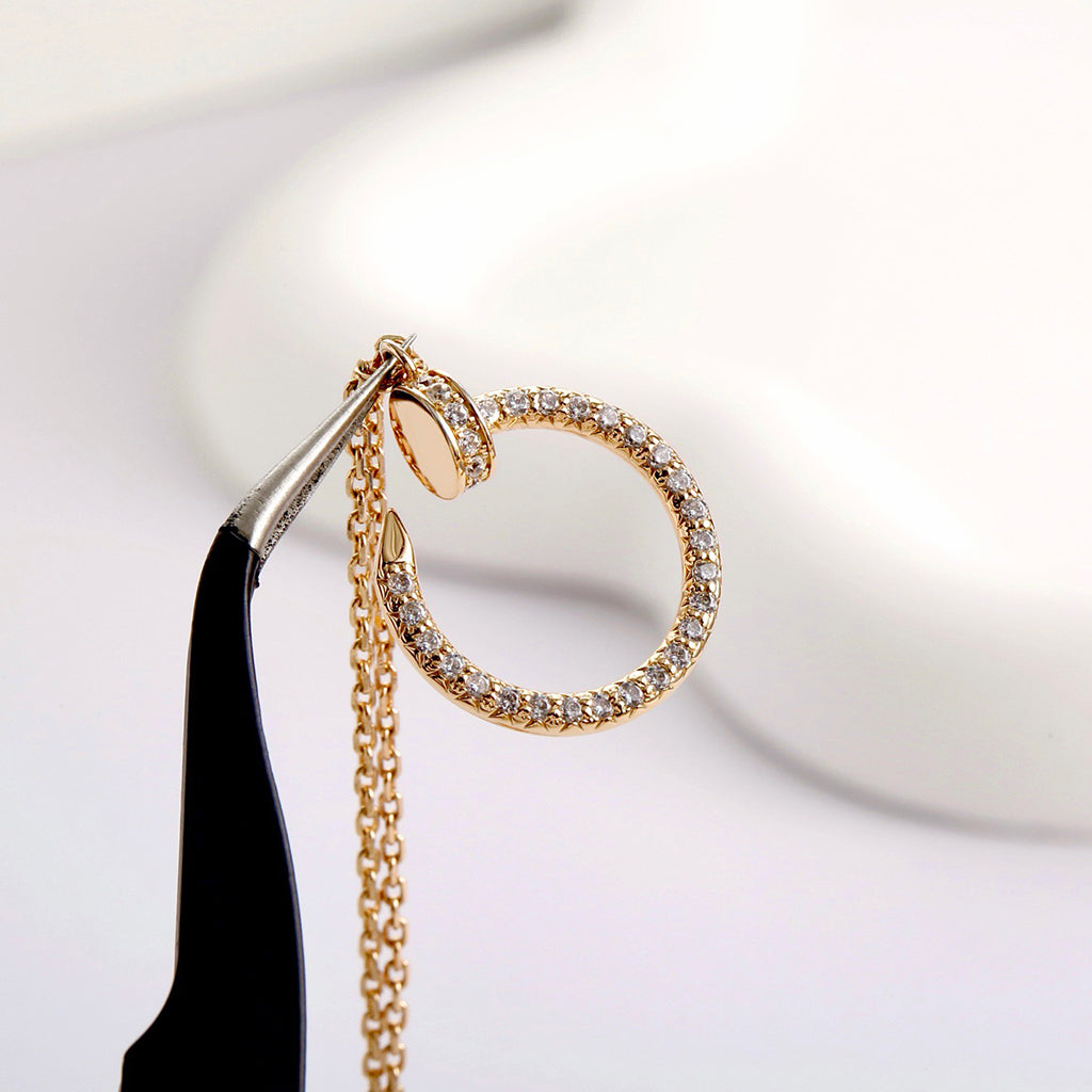 [ElanLuxe Jewelry]JUSTE NECKLACE FULL DIAMOND