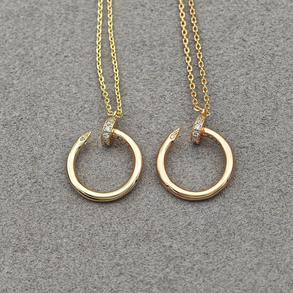 [ElanLuxe Jewelry]JUSTE NECKLACE HALF DIAMOND