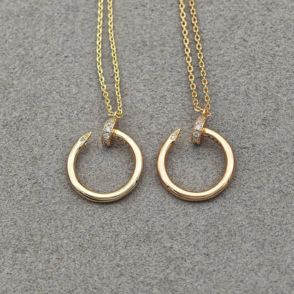 [ElanLuxe Jewelry]JUSTE NECKLACE HALF DIAMOND