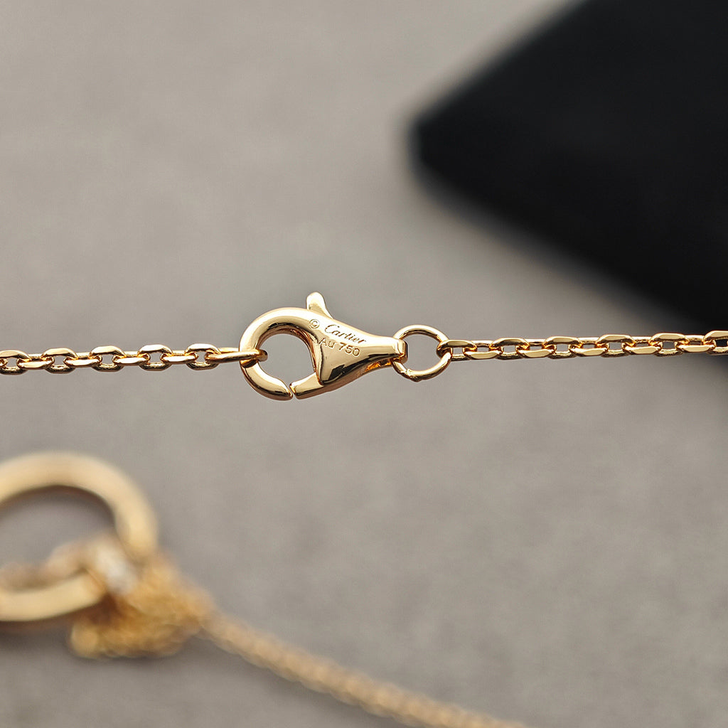 [ElanLuxe Jewelry]JUSTE NECKLACE HALF DIAMOND