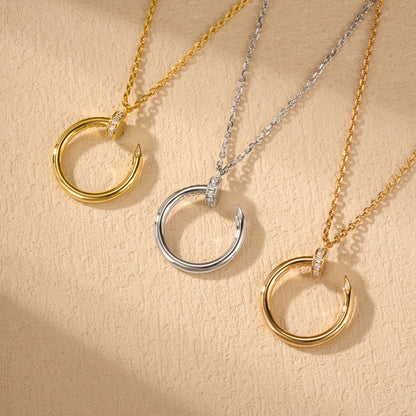 [ElanLuxe Jewelry]JUSTE NECKLACE HALF DIAMOND