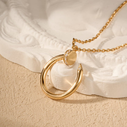 [ElanLuxe Jewelry]JUSTE NECKLACE HALF DIAMOND