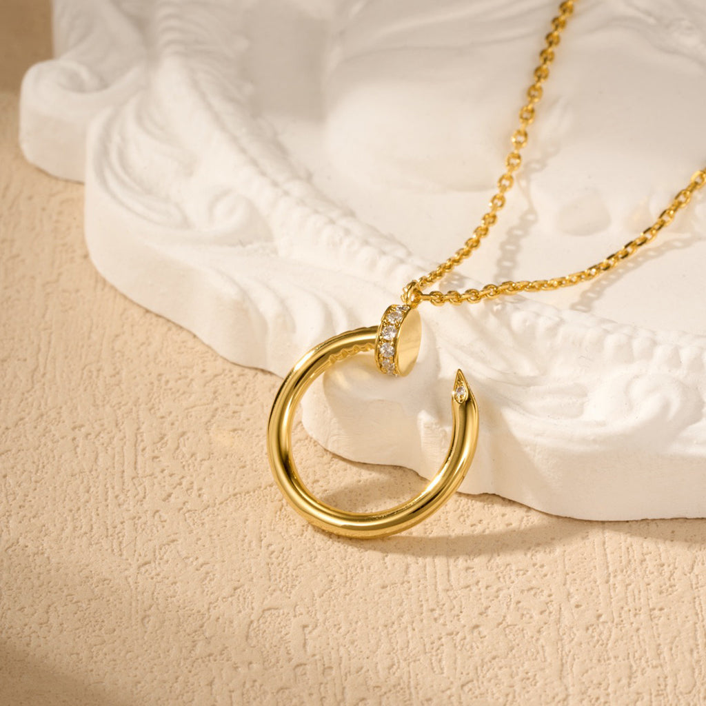 [ElanLuxe Jewelry]JUSTE NECKLACE HALF DIAMOND