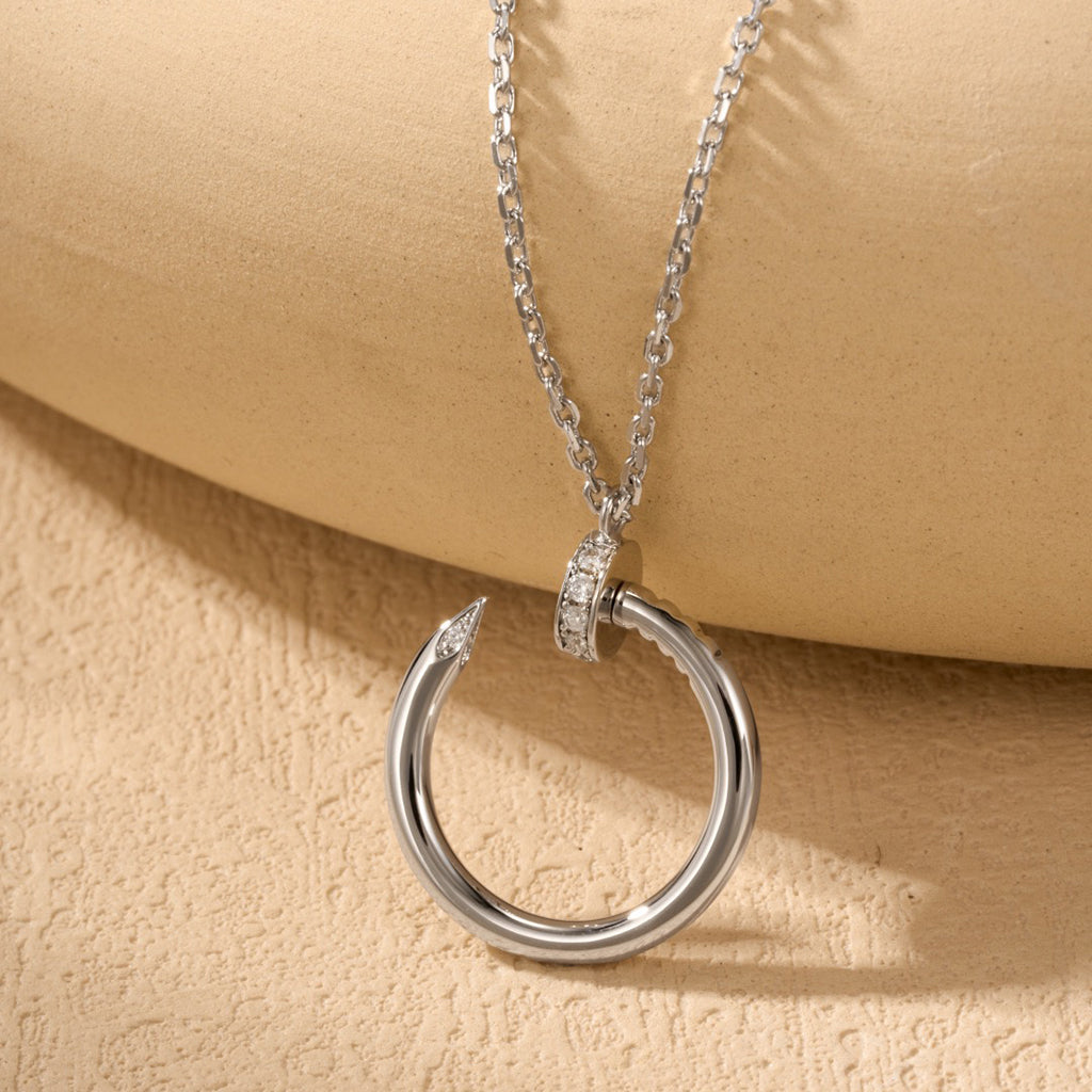 [ElanLuxe Jewelry]JUSTE NECKLACE HALF DIAMOND