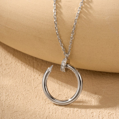 [ElanLuxe Jewelry]JUSTE NECKLACE HALF DIAMOND