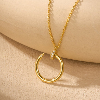 [ElanLuxe Jewelry]JUSTE NECKLACE HALF DIAMOND