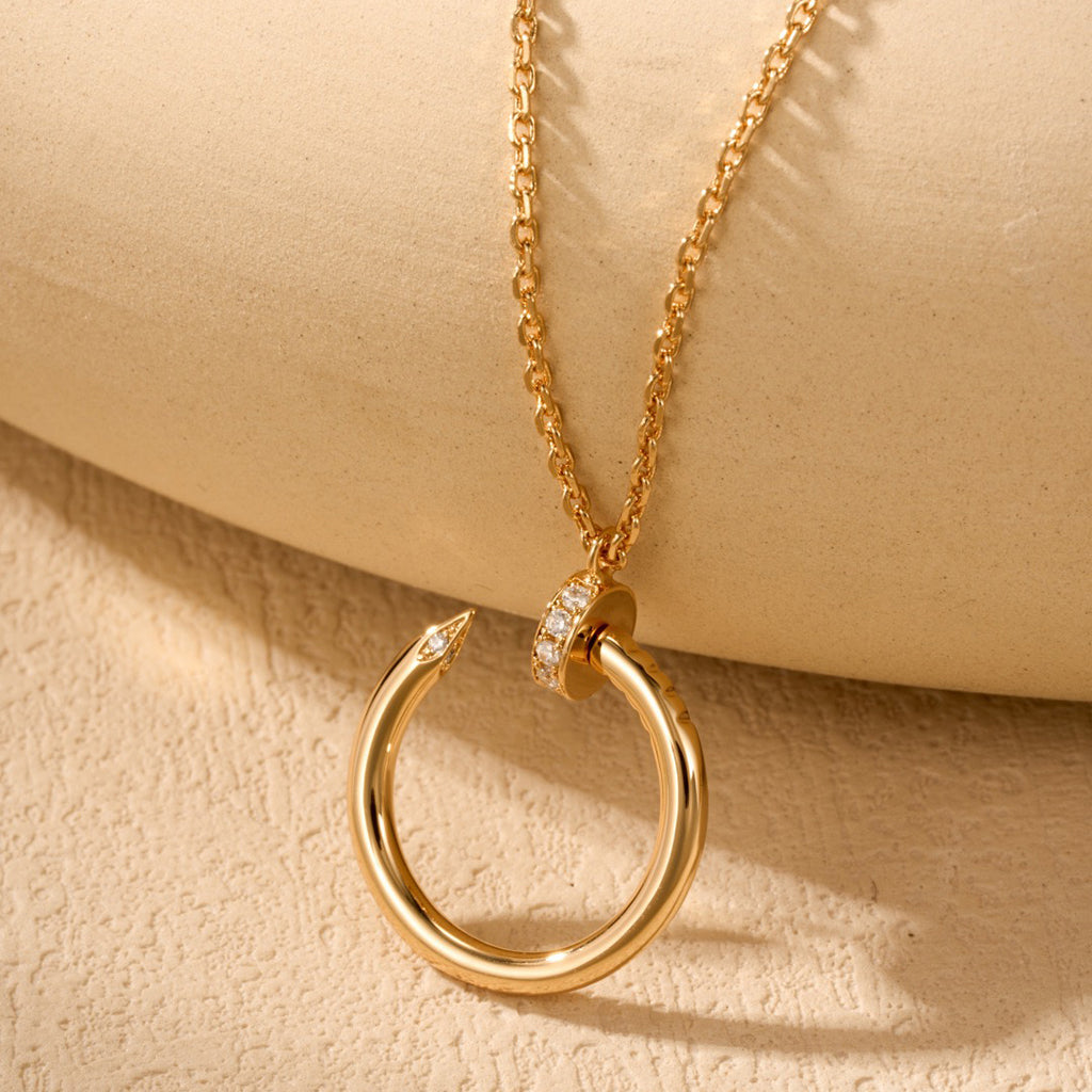 [ElanLuxe Jewelry]JUSTE NECKLACE HALF DIAMOND