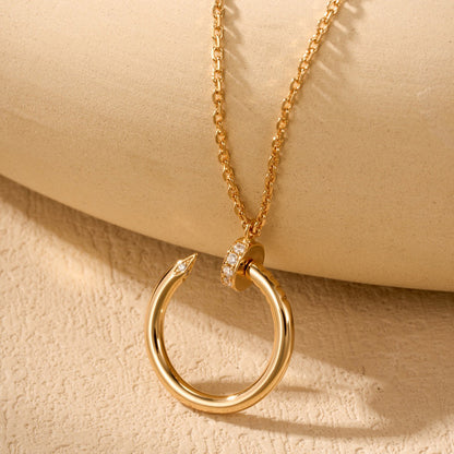 [ElanLuxe Jewelry]JUSTE NECKLACE HALF DIAMOND