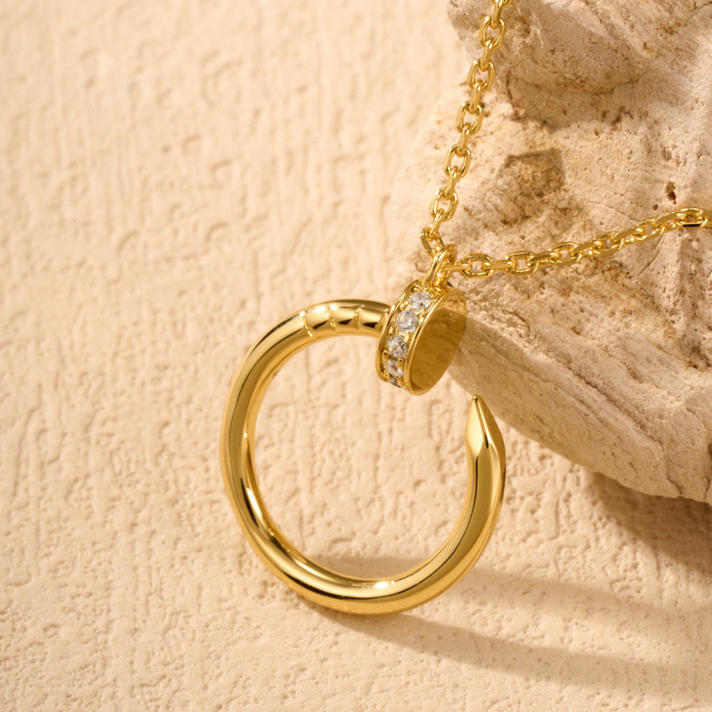 [ElanLuxe Jewelry]JUSTE NECKLACE HALF DIAMOND
