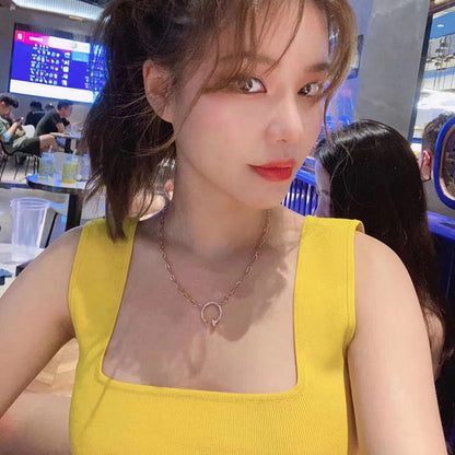 [ElanLuxe Jewelry]JUSTE NECKLACE FULL DIAMONDS