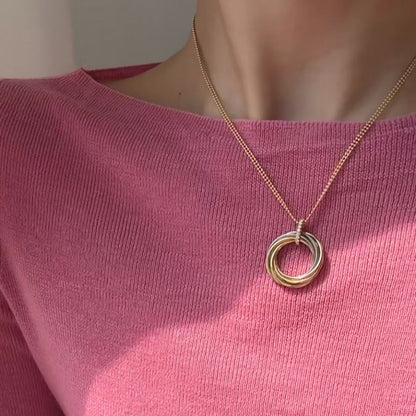 [ElanLuxe Jewelry]TRINITY MEDIUM  DIAMONDS NECKLACE