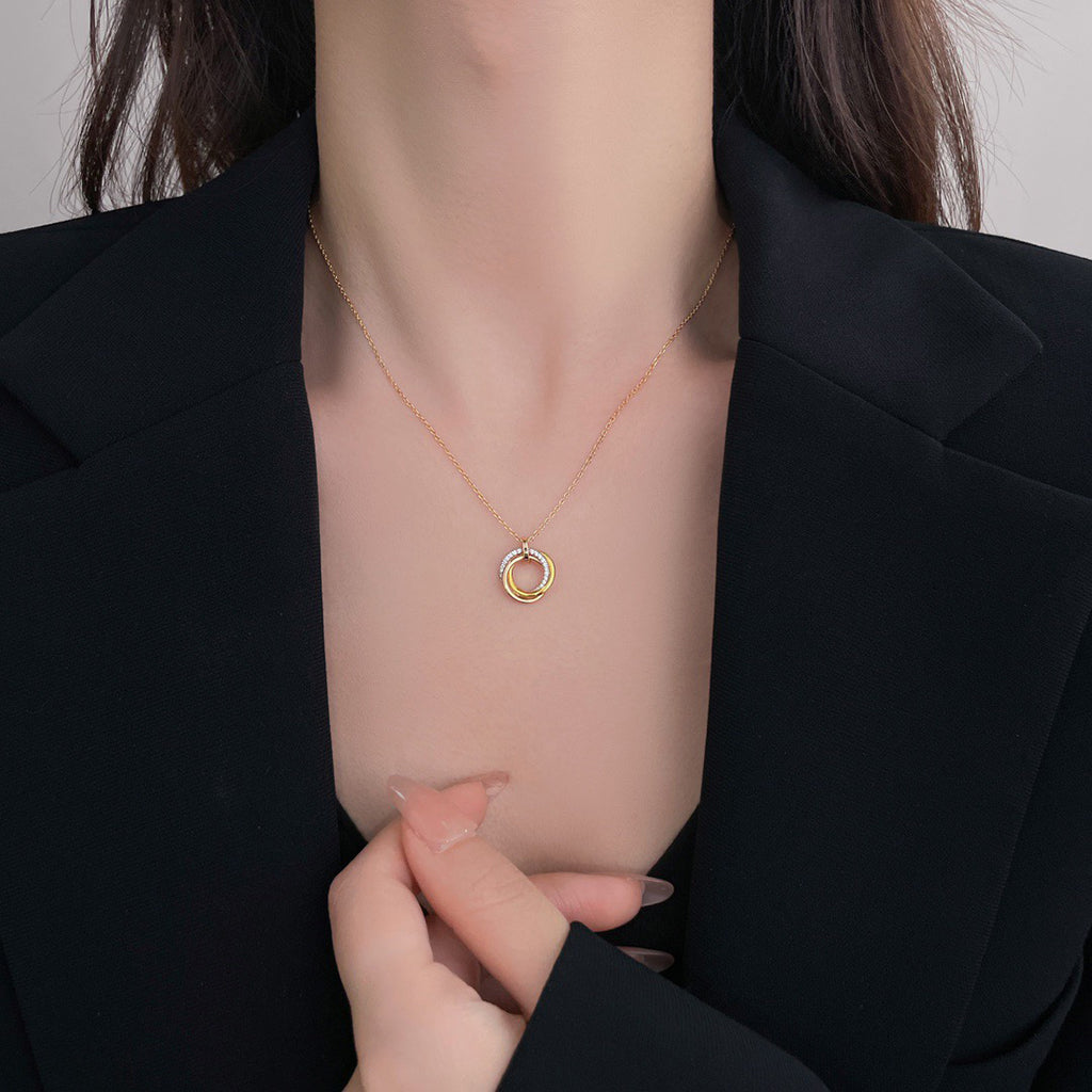 [ElanLuxe Jewelry]TRINITY SMALL NECKLACE