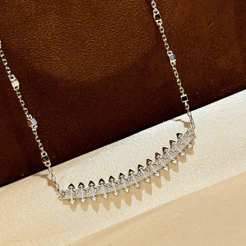 [ElanLuxe Jewelry]CLASH  SMALL FULL DIAMOND NECKLACE