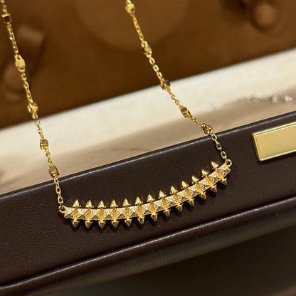 [ElanLuxe Jewelry]CLASH  SMALL FULL DIAMOND NECKLACE