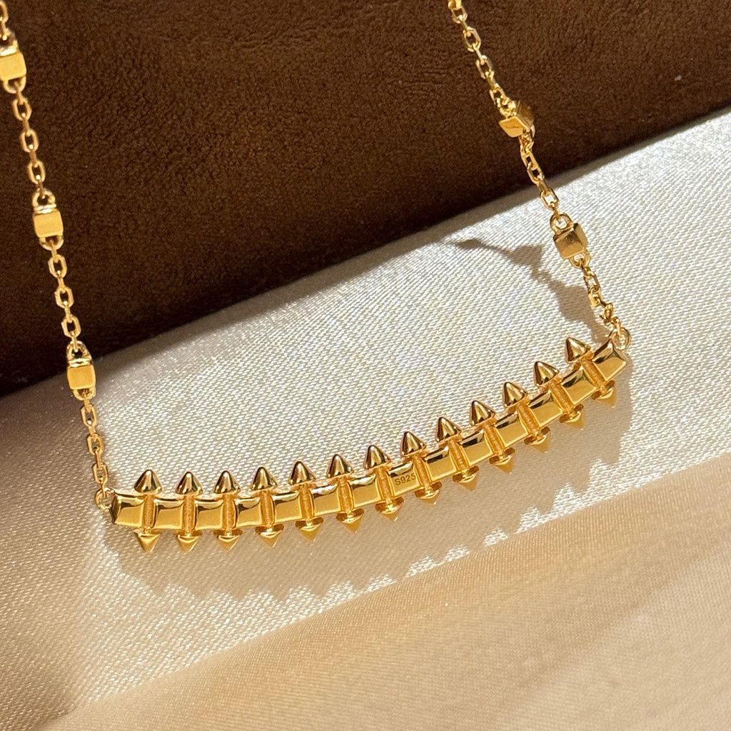 [ElanLuxe Jewelry]CLASH  SMALL FULL DIAMOND NECKLACE