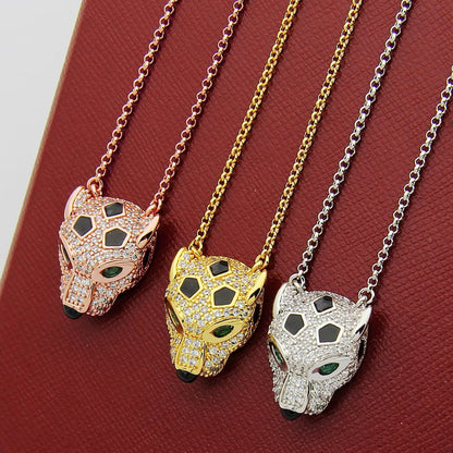 [ElanLuxe Jewelry]PANTHERE FULL DIAMOND NECKLACE