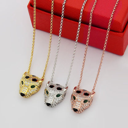 [ElanLuxe Jewelry]PANTHERE FULL DIAMOND NECKLACE