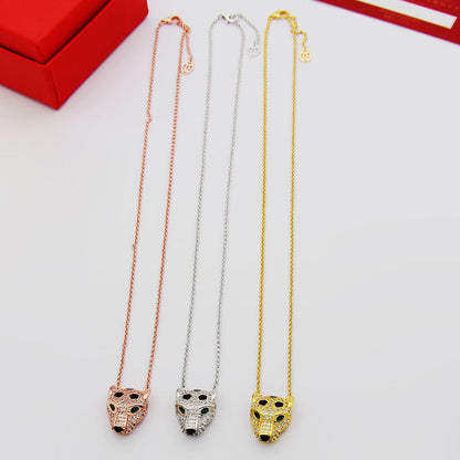 [ElanLuxe Jewelry]PANTHERE FULL DIAMOND NECKLACE