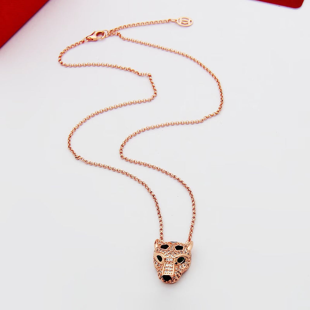 [ElanLuxe Jewelry]PANTHERE FULL DIAMOND NECKLACE