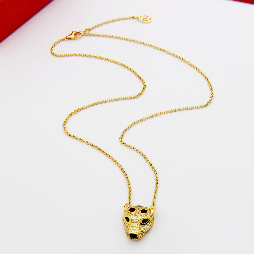 [ElanLuxe Jewelry]PANTHERE FULL DIAMOND NECKLACE