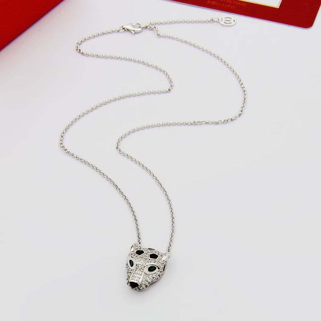 [ElanLuxe Jewelry]PANTHERE FULL DIAMOND NECKLACE