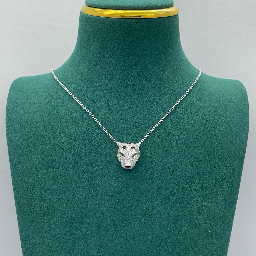 [ElanLuxe Jewelry]PANTHERE FULL DIAMOND NECKLACE