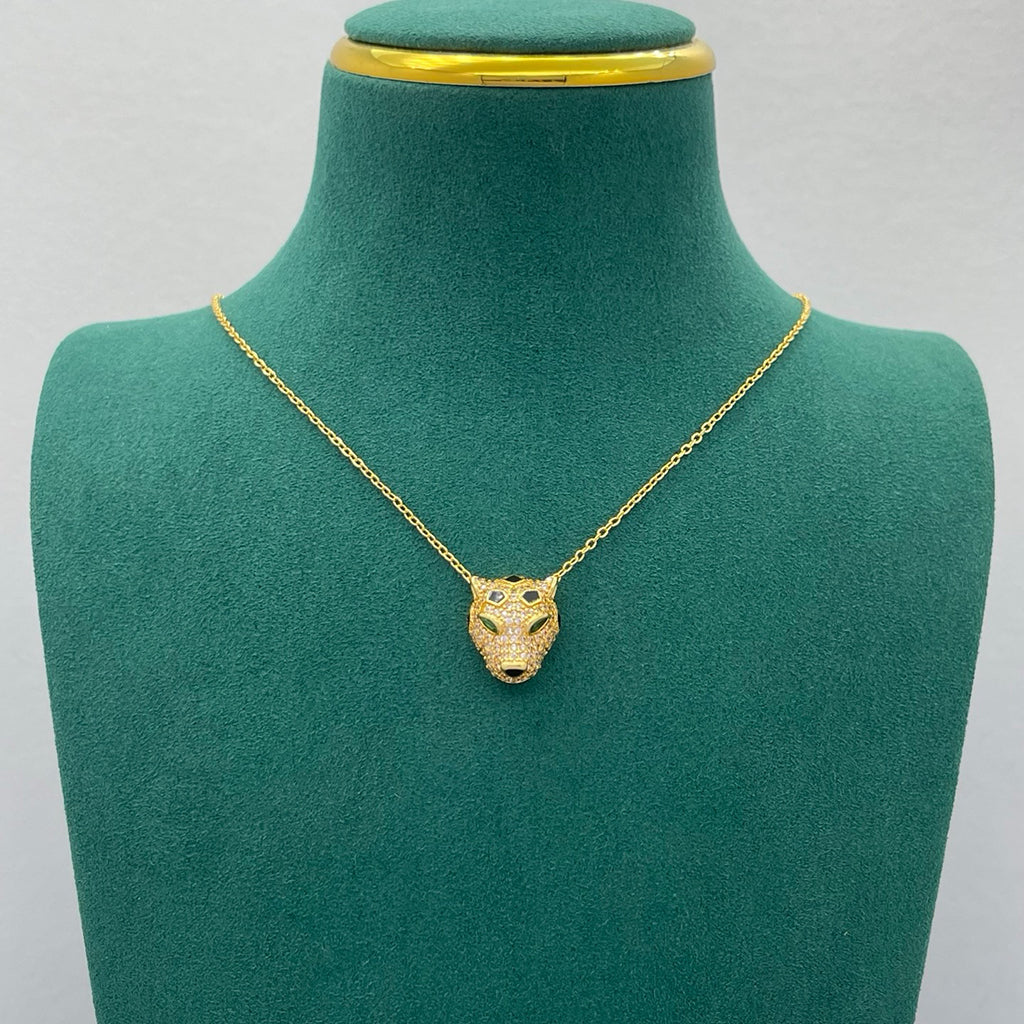 [ElanLuxe Jewelry]PANTHERE FULL DIAMOND NECKLACE