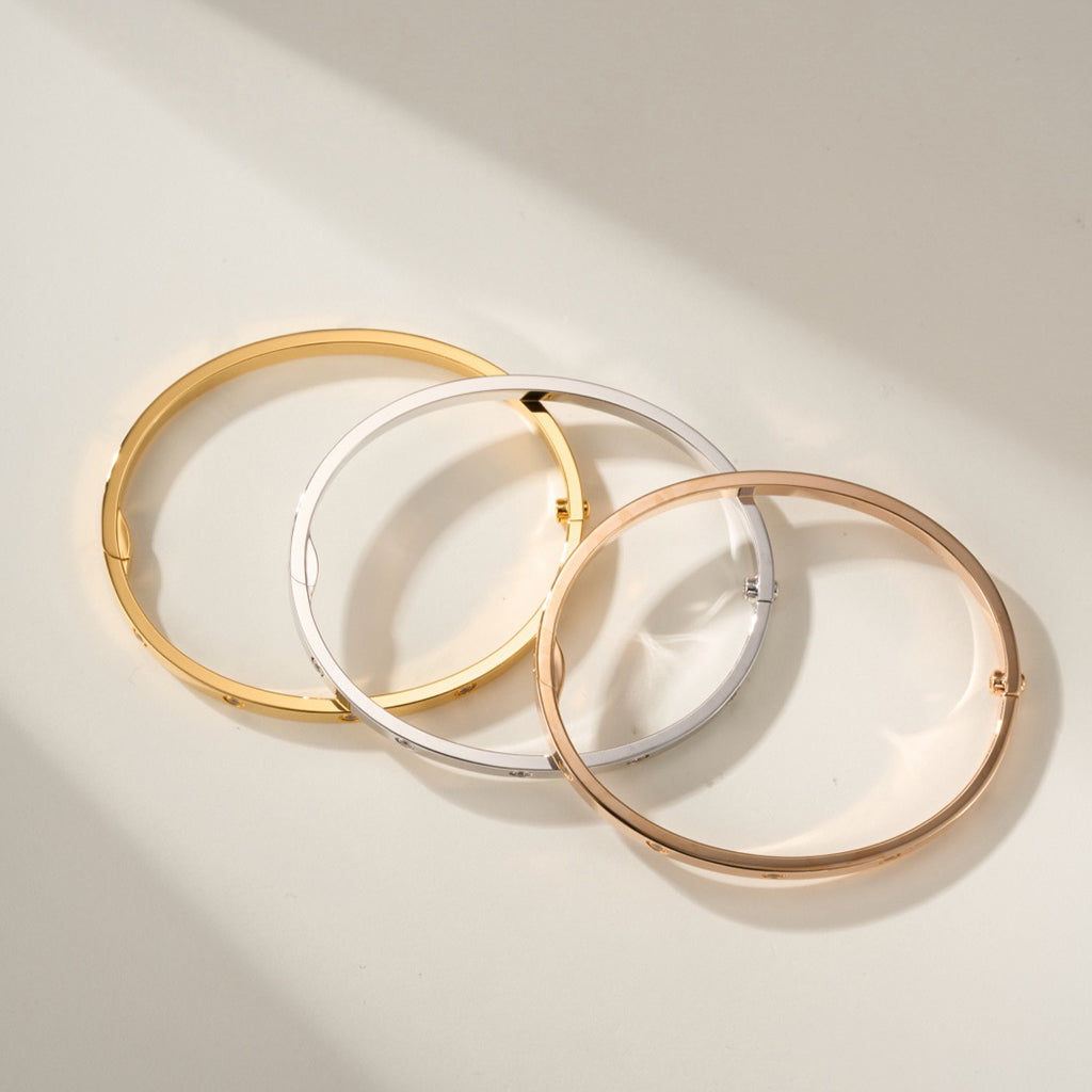 [ElanLuxe Jewelry]LOVE BRACELET 3.65MM 10 DIAMONDS