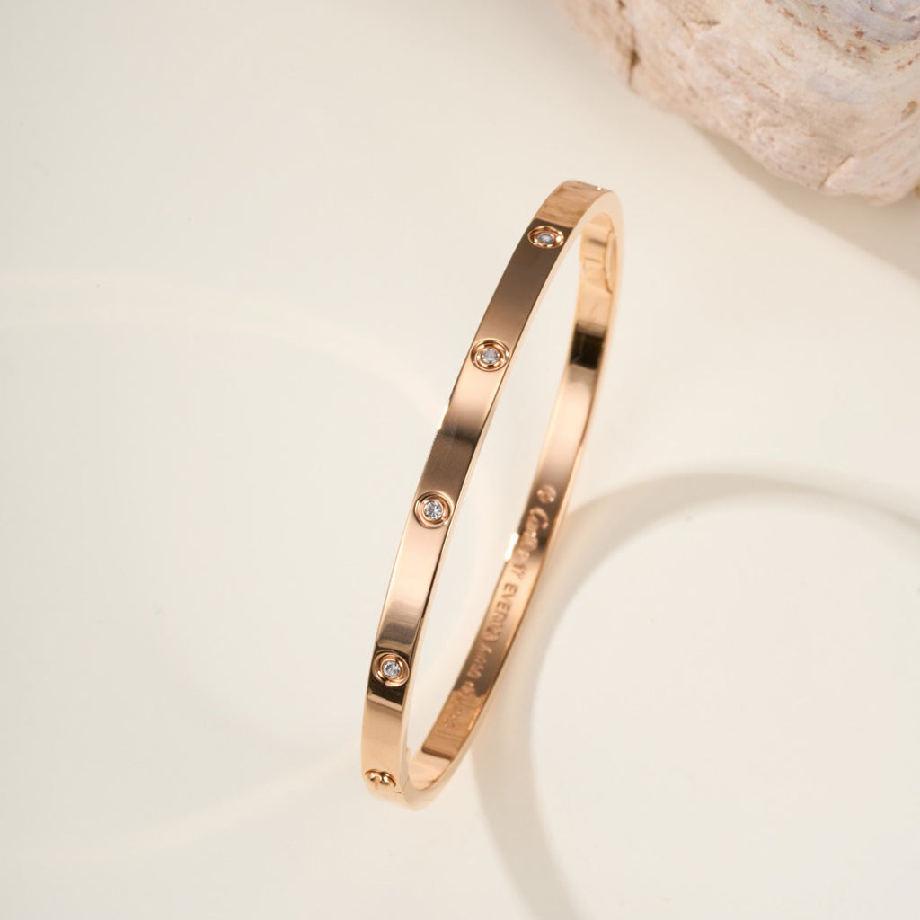 [ElanLuxe Jewelry]LOVE BRACELET 3.65MM 10 DIAMONDS
