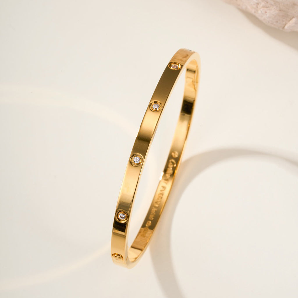 [ElanLuxe Jewelry]LOVE BRACELET 3.65MM 10 DIAMONDS