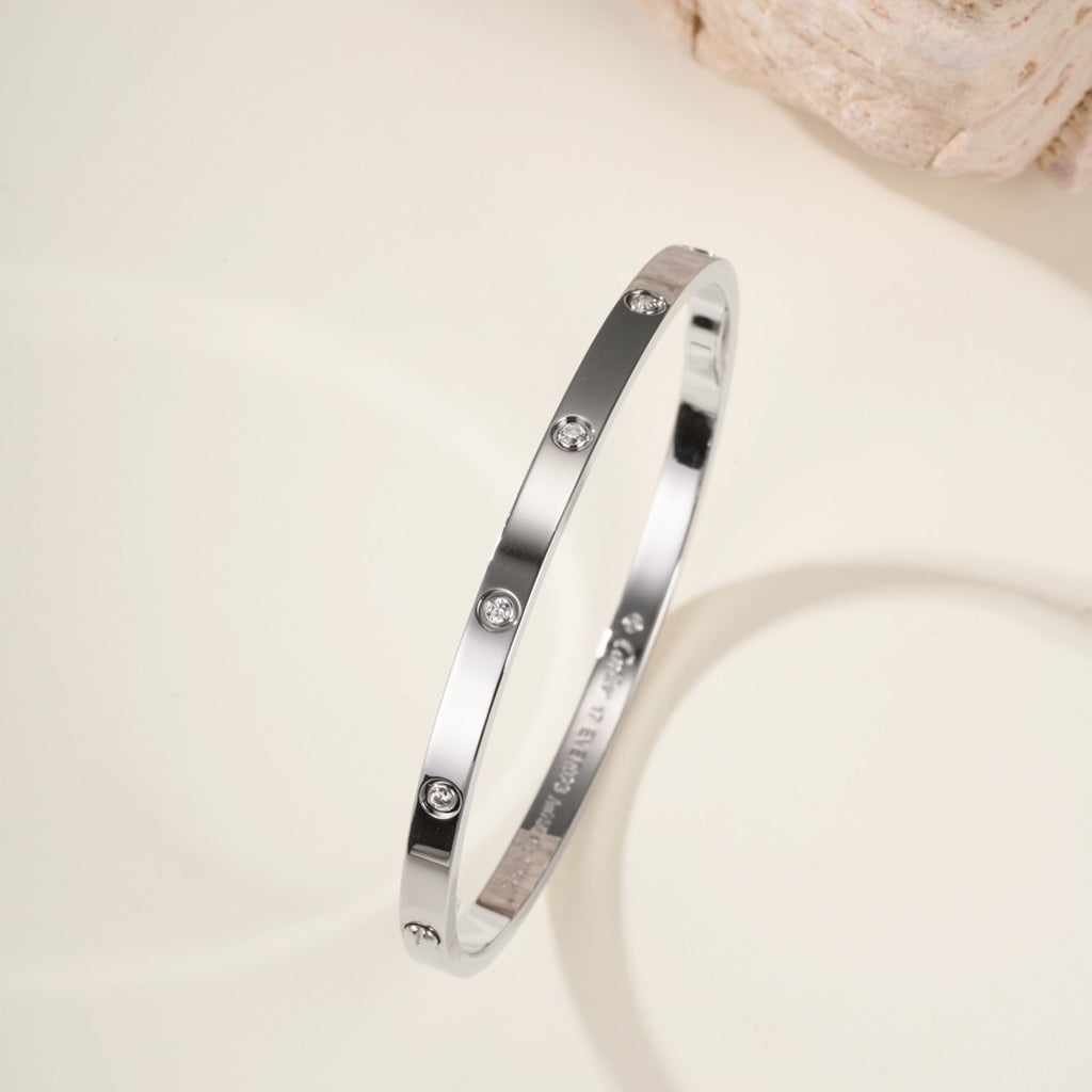 [ElanLuxe Jewelry]LOVE BRACELET 3.65MM 10 DIAMONDS