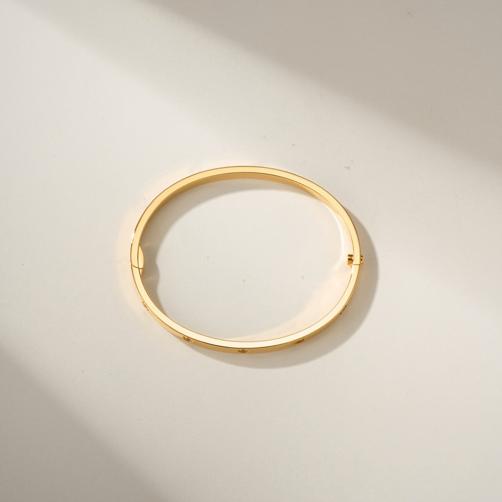 [ElanLuxe Jewelry]LOVE BRACELET 3.65MM 10 DIAMONDS